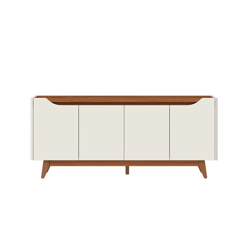 Buffet Pulse 4 Portas Off White e Canelas