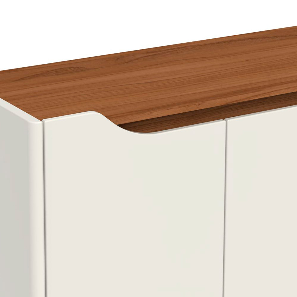 Buffet Pulse 4 Portas Off White e Canelas