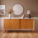 Buffet Ripado Duna 2 Portas Off White e Nature