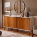 Buffet Ripado Duna 2 Portas Off White e Nature