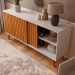 Buffet Ripado Duna 2 Portas Off White e Nature