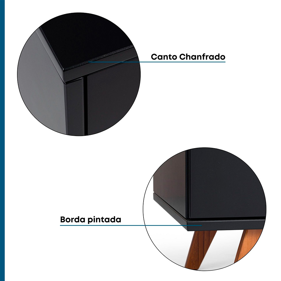 Buffet Skin 4 PT Preto e Garapa