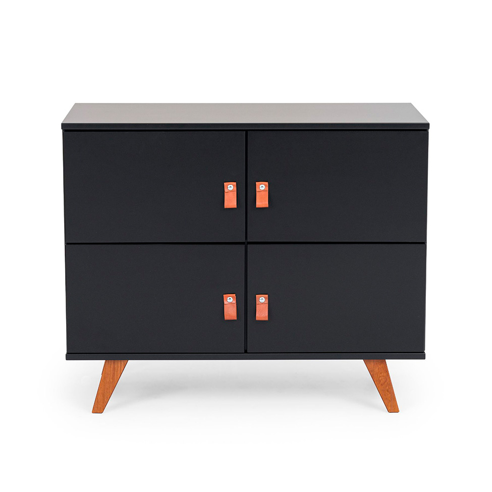 Buffet Skin 4 PT Preto e Garapa