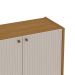 Buffet Vértice Ripado 2 Portas Off White e Cinamomo