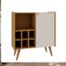 Buffet Vértice Ripado com Adega 2 Portas Off White e Cinamomo