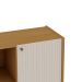 Buffet Vértice Ripado com Adega 2 Portas Off White e Cinamomo