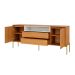 Buffet Verna 100% MDF 2 Portas 2 Gavetas Freijó e Off White