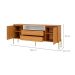 Buffet Verna 100% MDF 2 Portas 2 Gavetas Freijó e Off White