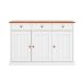 Buffet Westerland Madeira Maciça 3 Portas 3 Gavetas Branco