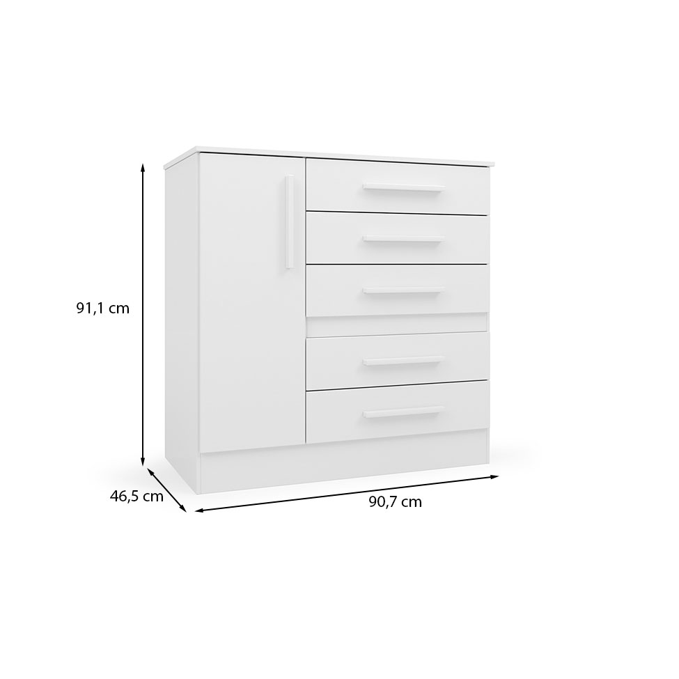 Cômoda Advantage 1 PT 5 GV Branca