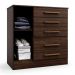 Cômoda Advantage 1 Porta 5 Gavetas Capuccino Wood