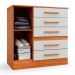 Cômoda Advantage 1 Porta 5 Gavetas Freijó e Off White Wood