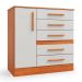 Cômoda Advantage 1 Porta 5 Gavetas Freijó e Off White Wood