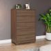 Cômoda Andría 5 Gavetas Castanho