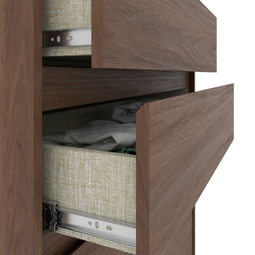 Cômoda Andría 5 Gavetas Castanho