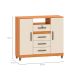 Cômoda Angra 2 Portas 4 Gavetas Cinamomo e Off White