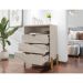 Cômoda Antares 3 Gavetas Off White e Cedro