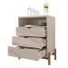 Cômoda Antares 3 Gavetas Off White e Cedro