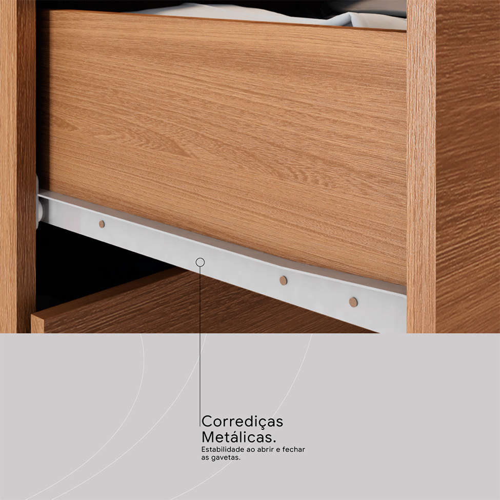 Cômoda Astral 4 Gavetas Amêndoa