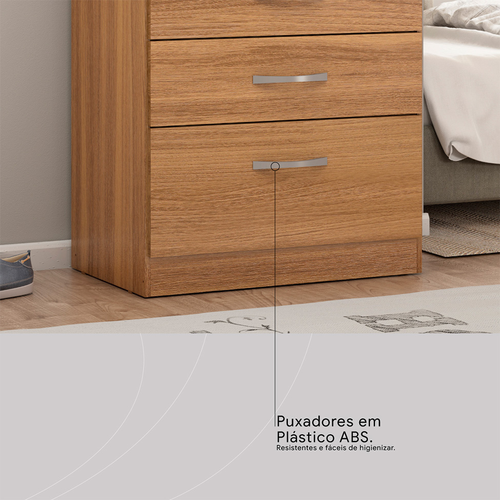 Cômoda Astral 4 Gavetas Amêndoa