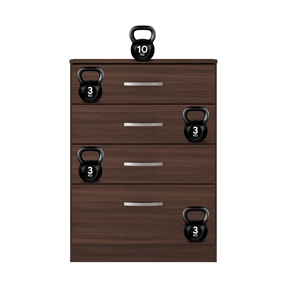 Cômoda Astral 4 Gavetas Café