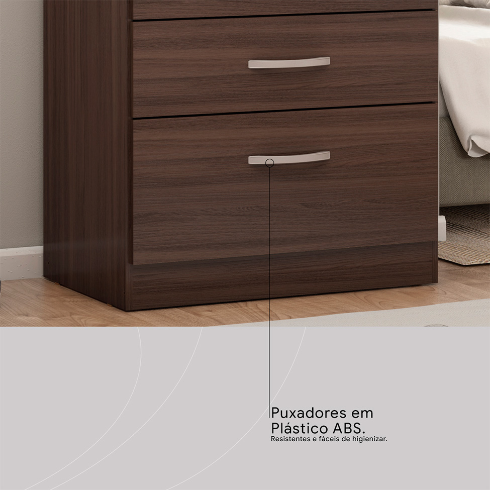 Cômoda Astral 4 Gavetas Café