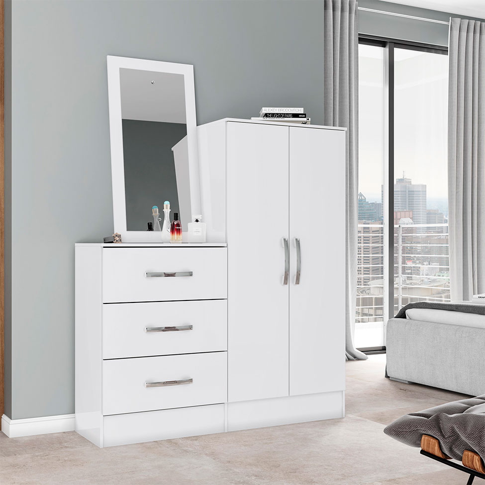 Cômoda Briz 2 Portas 3 Gavetas Branca