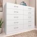 Cômoda Caribe 10 Gavetas Branco