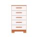 Cômoda Carol 5 Gavetas Freijó e Off White