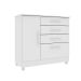 Cômoda Chicago 1 Porta 4 Gavetas 104 cm Neve