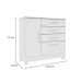 Cômoda Chicago 1 Porta 4 Gavetas 104 cm Neve