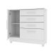 Cômoda Chicago 1 Porta 4 Gavetas 104 cm Neve