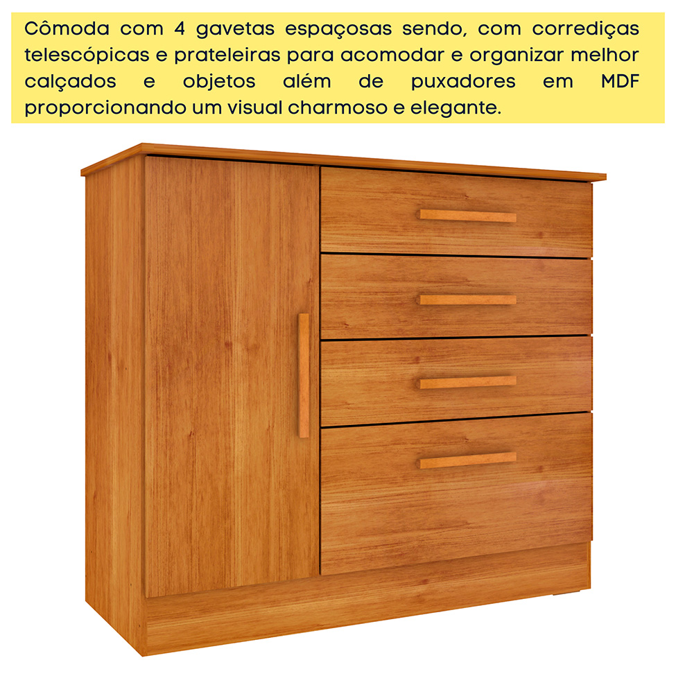 Cômoda Chicago I 1 PT 4 GV Cinamomo