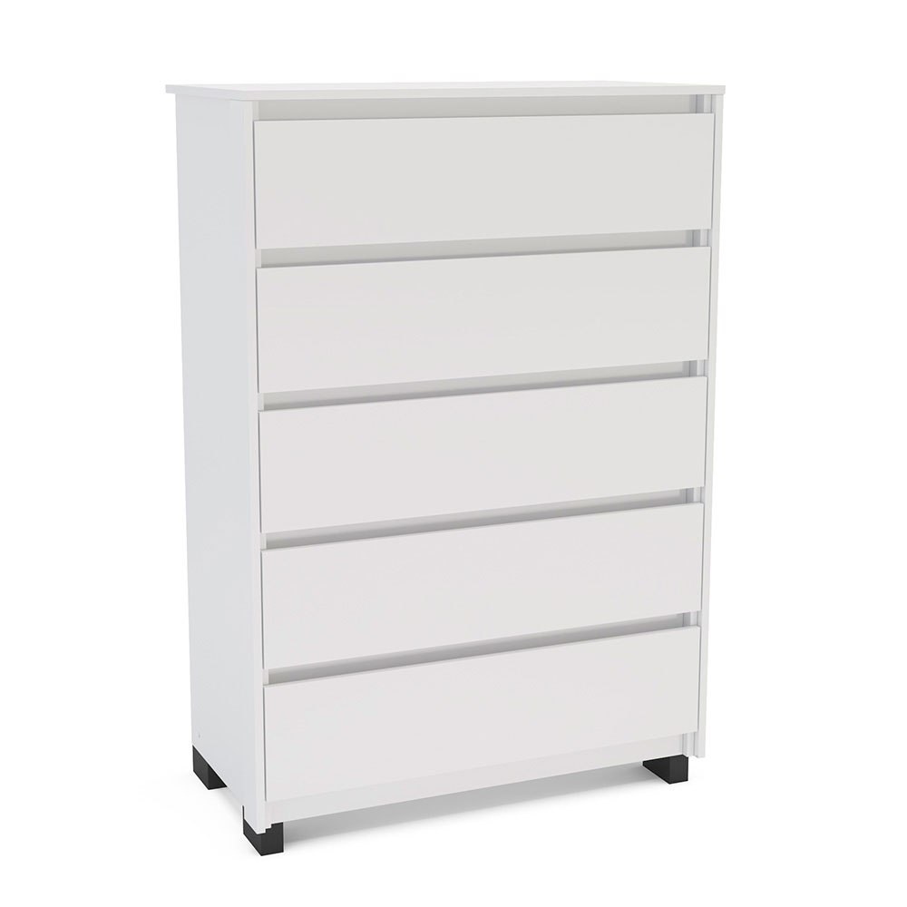 Cômoda Coimbra 5 Gavetas Branca 128 cm