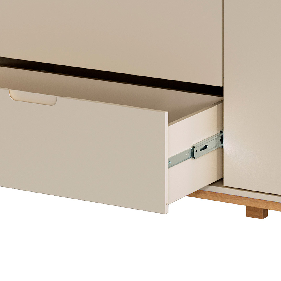 Cômoda Cubo 1 Porta 3 Gavetas Areia