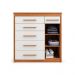 Cômoda Elegance 1 Porta 6 Gavetas Freijó Wood e Off White