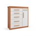 Cômoda Elegance 1 Porta 6 Gavetas Freijó Wood e Off White