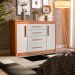 Cômoda Elegance 2 PT 4 GV Freijó Wood e Off White