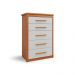 Cômoda Elegance 5 Gavetas Freijó Wood e Off White