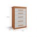 Cômoda Elegance 5 Gavetas Freijó Wood e Off White