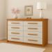 Cômoda Elegance 8 Gavetas Freijó Wood e Off White