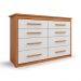 Cômoda Elegance 8 Gavetas Freijó Wood e Off White