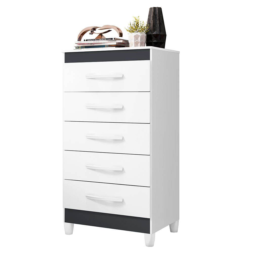 Cômoda Esmeralda Flex 5 Gavetas Cinamomo