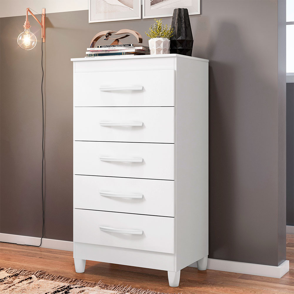 Cômoda Esmeralda Flex 5 Gavetas Cinamomo