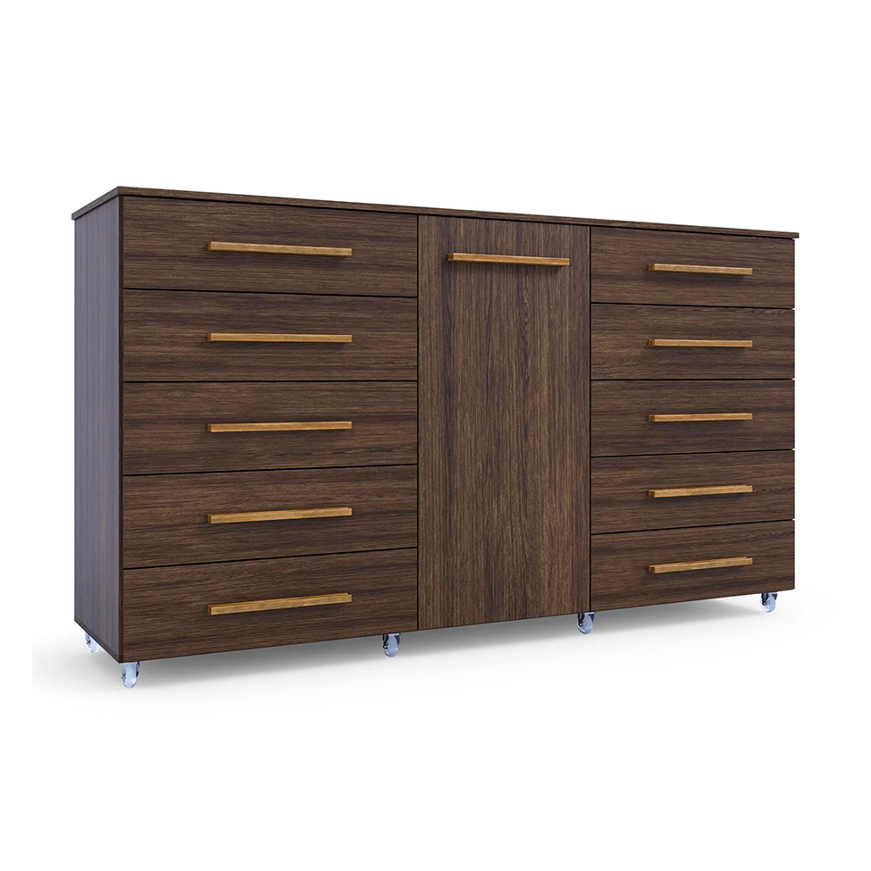 Cômoda Imperial 1 Porta 10 Gavetas Capuccino