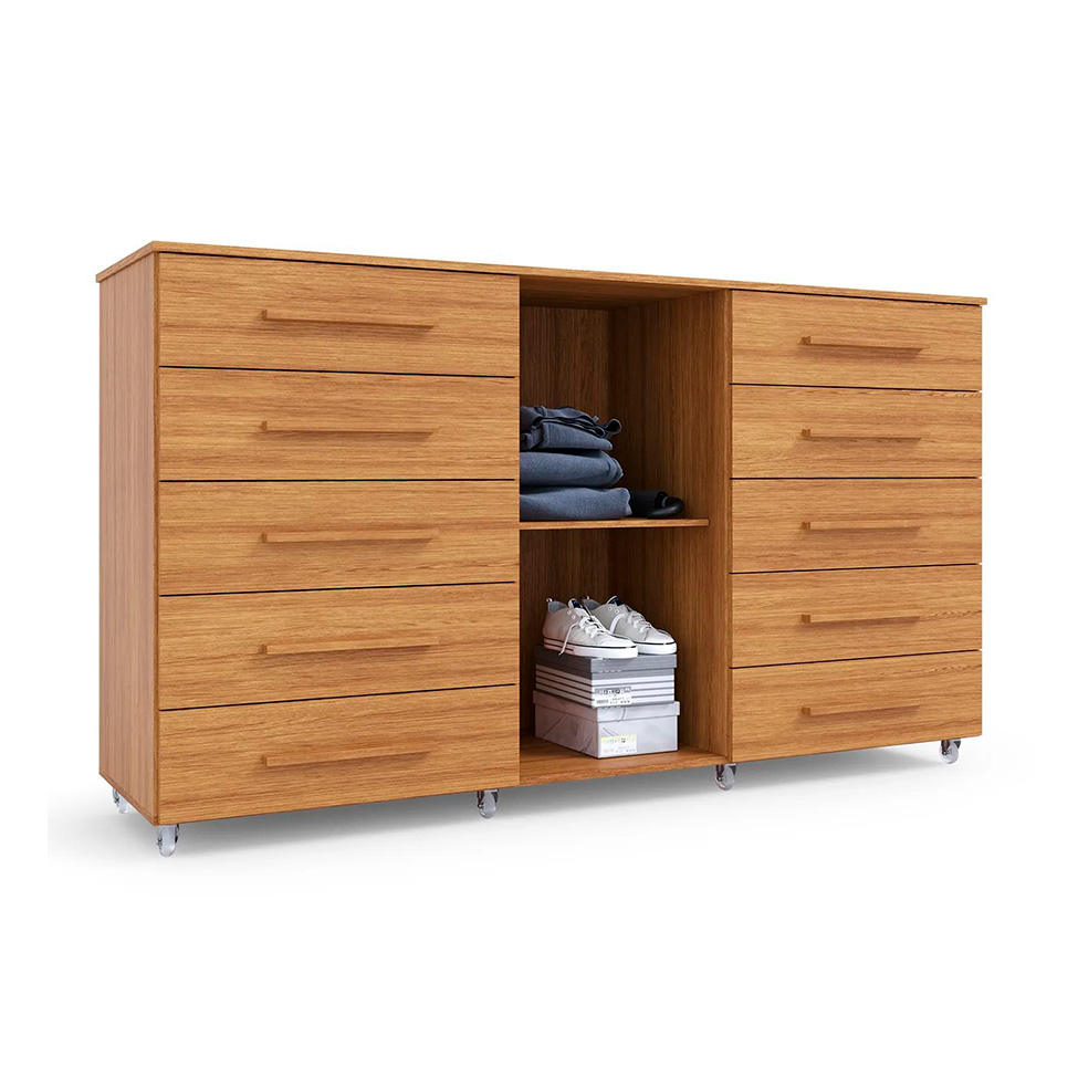 Cômoda Imperial 1 Porta 10 Gavetas Freijó