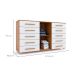 Cômoda Imperial 1 Porta 10 Gavetas Off White e Freijó
