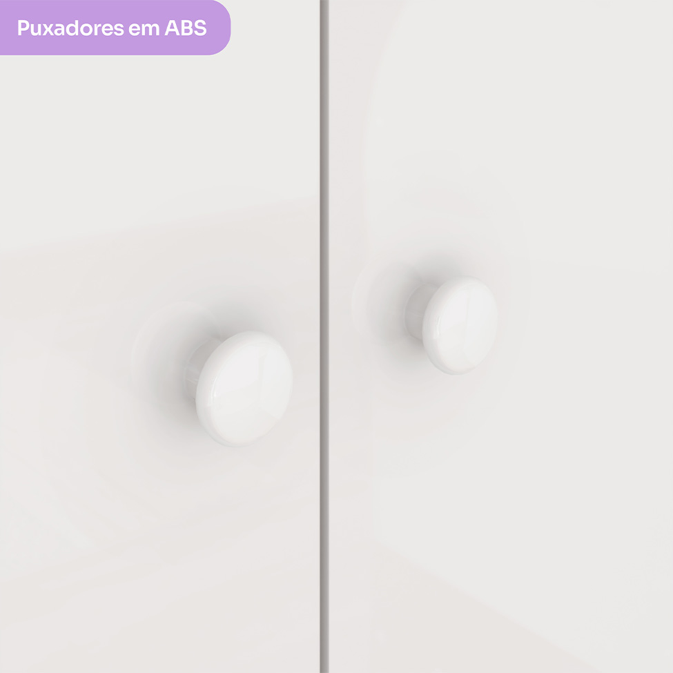 Cômoda Infantil Magia 3 Gavetas Branca e Jequitibá