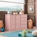 Cômoda Infantil Pérola 2 PT 4 GV Rosê