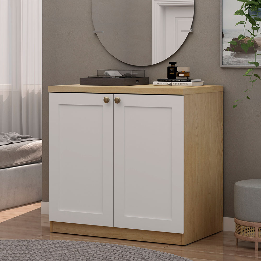 Cômoda Infinity 2 Portas Savana e Branca